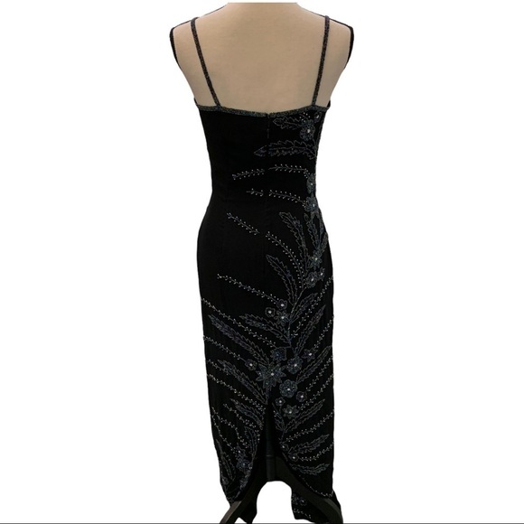 Vintage Scala Floral Beaded Sleeveless Maxi Dress - Picture 4 of 13